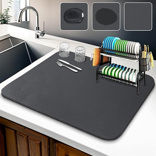 Absorbent Kitchen Drying Mat – Quick-Dry and Anti-Stain Mat PACK OF 2