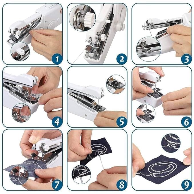 Portable Handy Stitching Machine Lightweight Electric Handheld Tailoring Manual Silai Sewing Machine