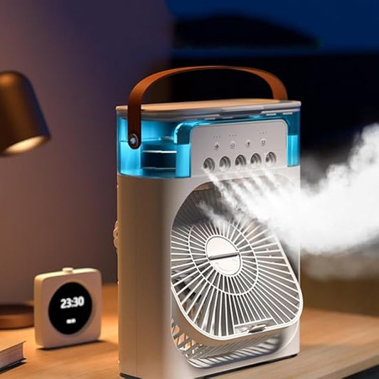 Portable Humidifier Air Cooler Mini Fan for Home, 3 Speed Mode, with Water Spray